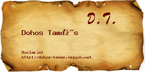Dohos Tamás névjegykártya